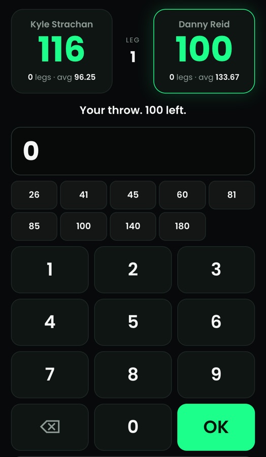 Live scoreboard